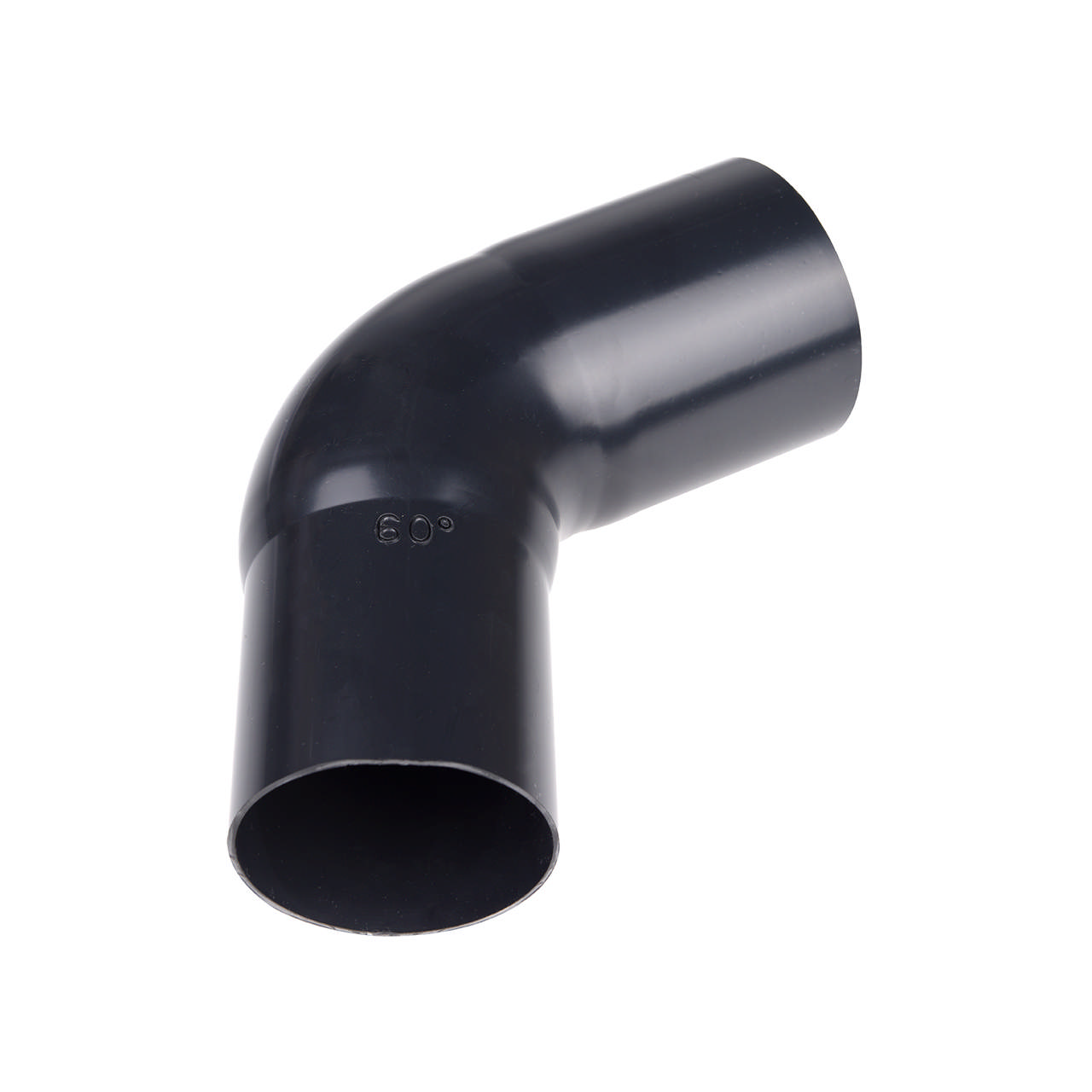 Taivutettu putki Ø 90 mm/60° musta